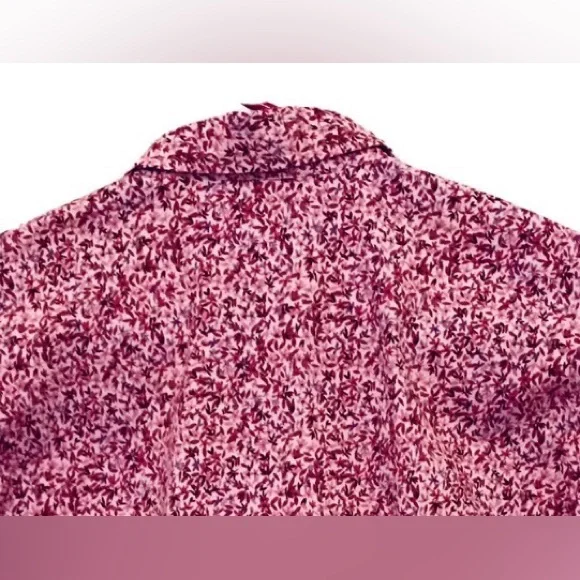 Copper Key Vintage 90s Womens L Pink Oriental Floral Semi Fitted Button Up Shirt - Picture 9 of 9